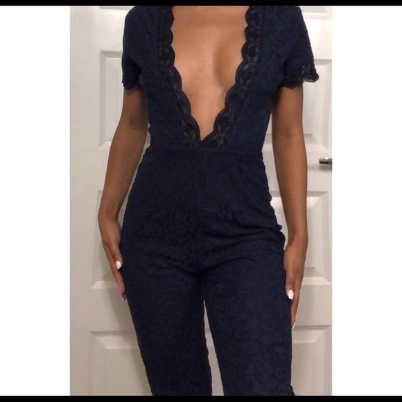Other - Navy lace jumpsuit